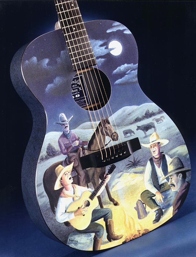 robert armstrong-painted guitar